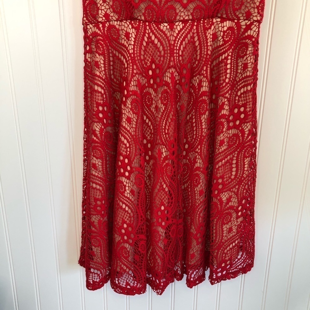 Speechless Red Lace Fit and Flare Dress Sz XS - Picture 7 of 14
